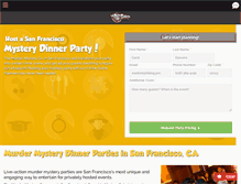 Tablet Screenshot of murdermysterydinnersanfrancisco.com